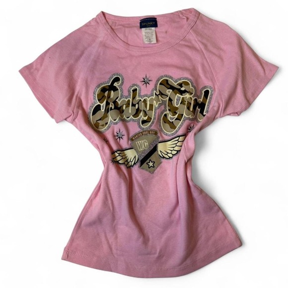 Y2K Pink Camo BabyTee Britney Spears 2000s NWOT Lizzie McGuire Cadet Kelly - Picture 4 of 4